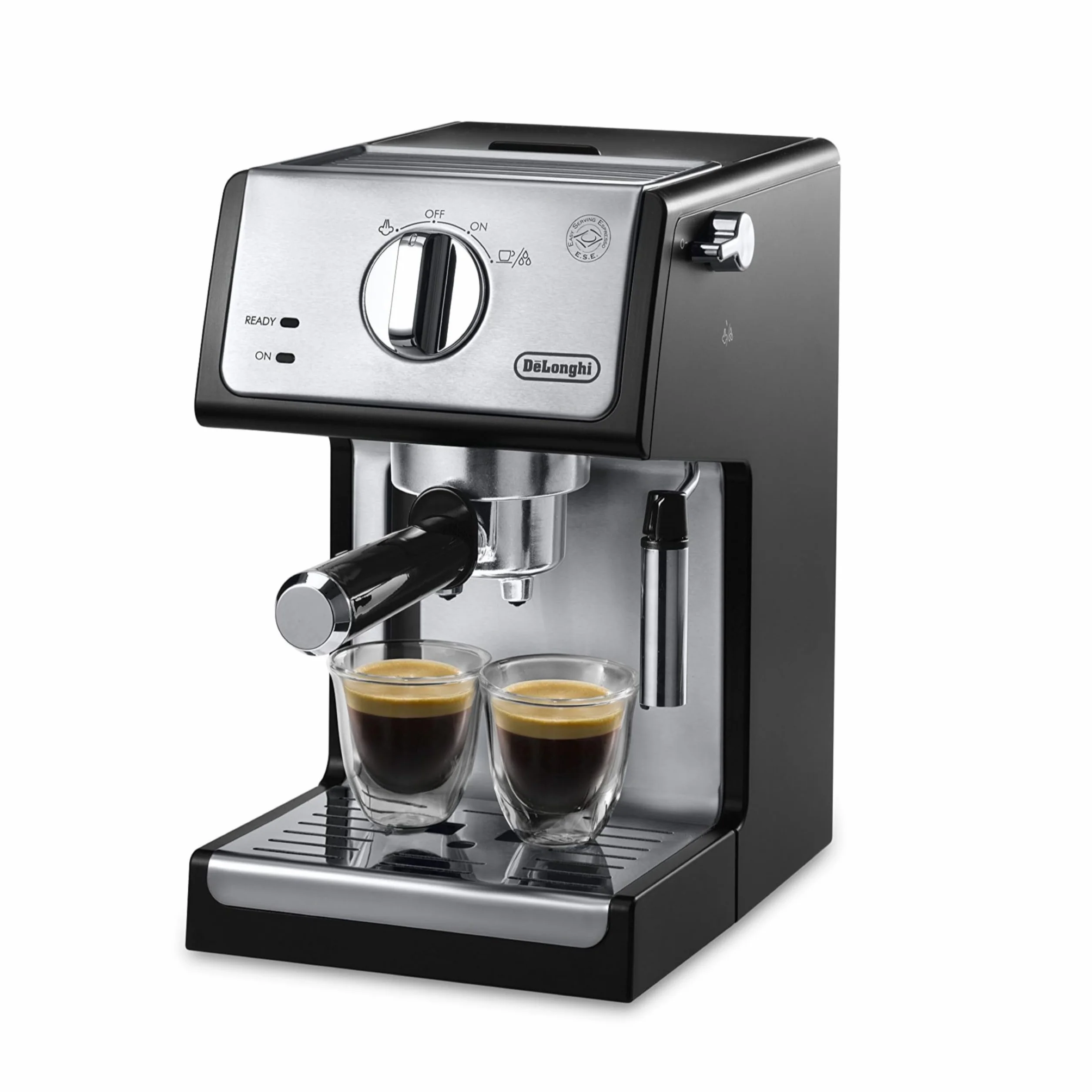 15-Bar Pump Espresso Machine with Milk Frother & Temperature Control - Compact Home Barista Coffee Maker for Espresso, Latte, Cappuccino & Iced Coffee, Easy to Clean Design