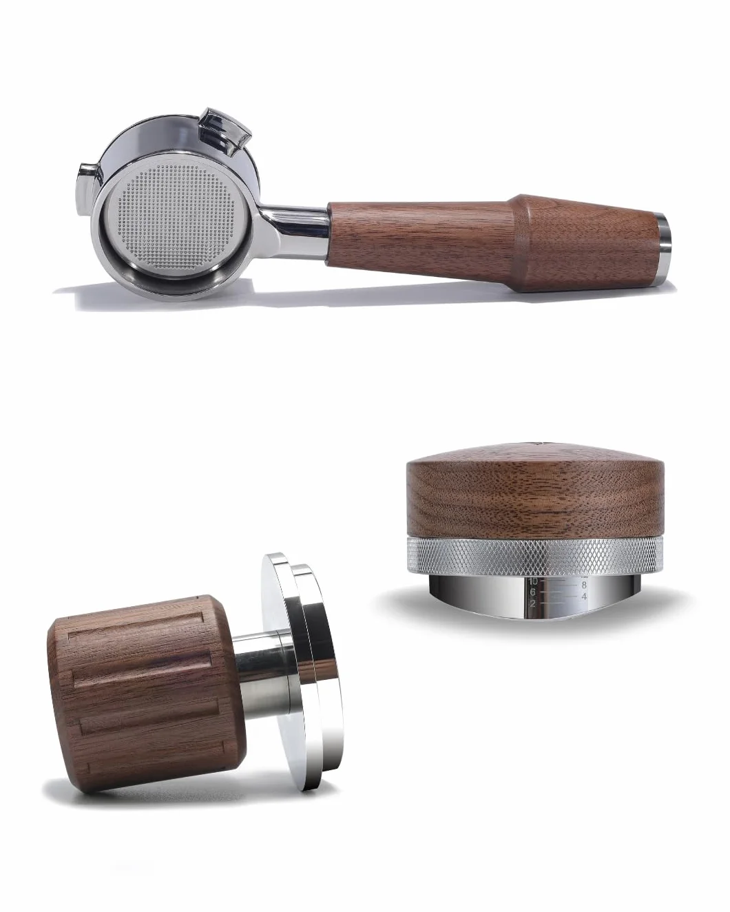 54mm Espresso Portafilter Kit + Calibrated Espresso Tamper + Coffee Distributor – for 54mm machines