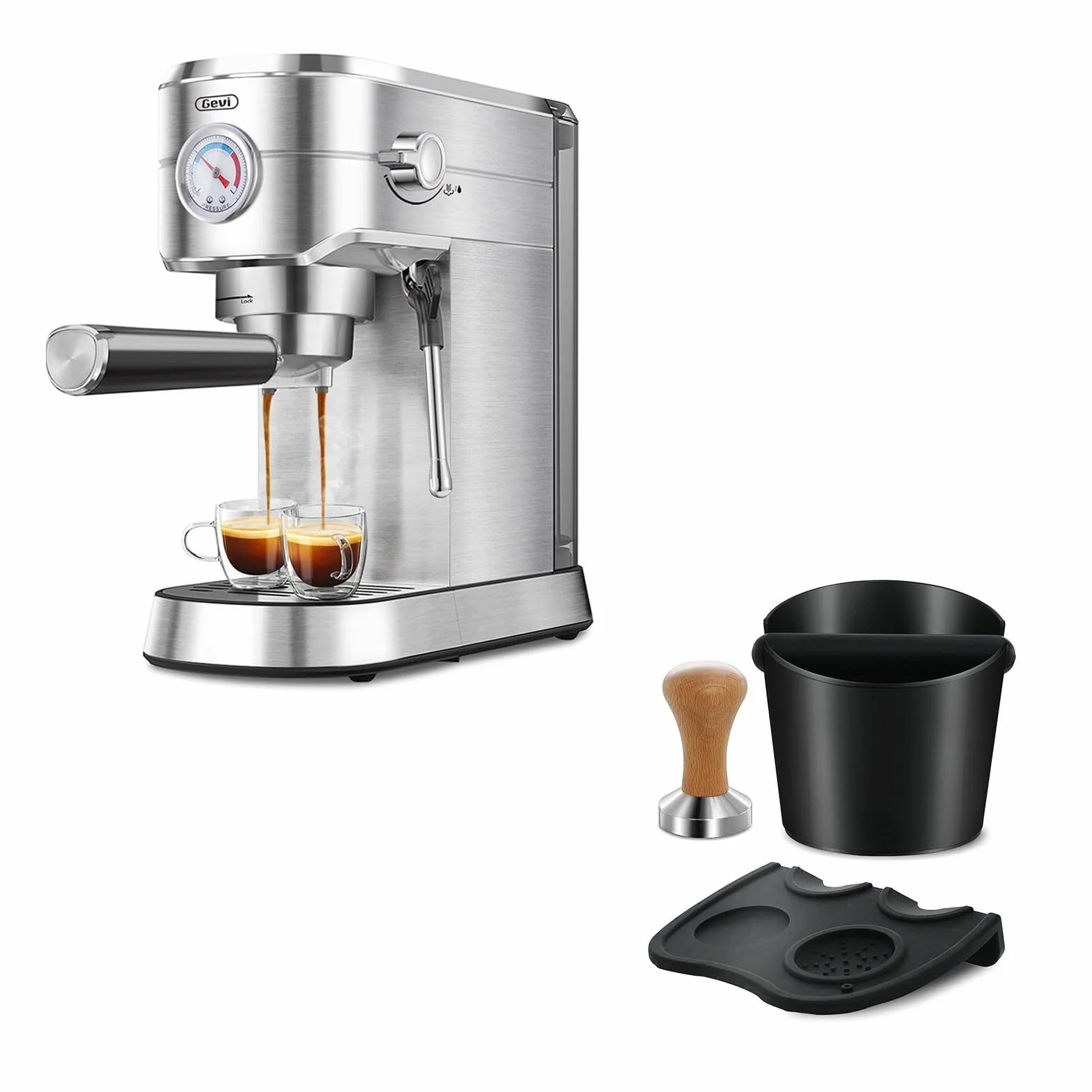 Espresso Maker 20 Bar & 3pcs Espresso Machine Accessories Set