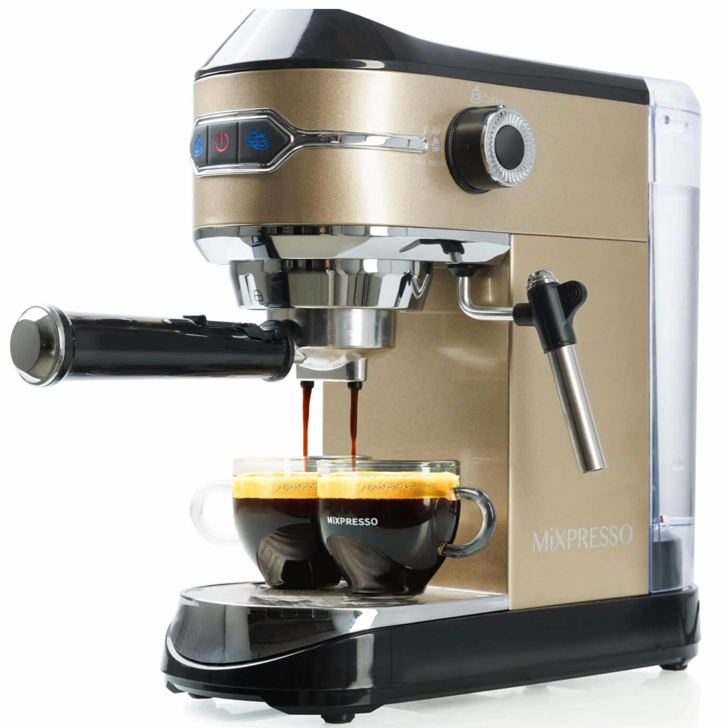 Professional Espresso Machine for Home 15 Bar with Milk Frother Steam Wand, Espresso Maker with Double-Cup Splitter 1450w Fast Heating, Cappuccino and Latte machine 37Oz Water Tank