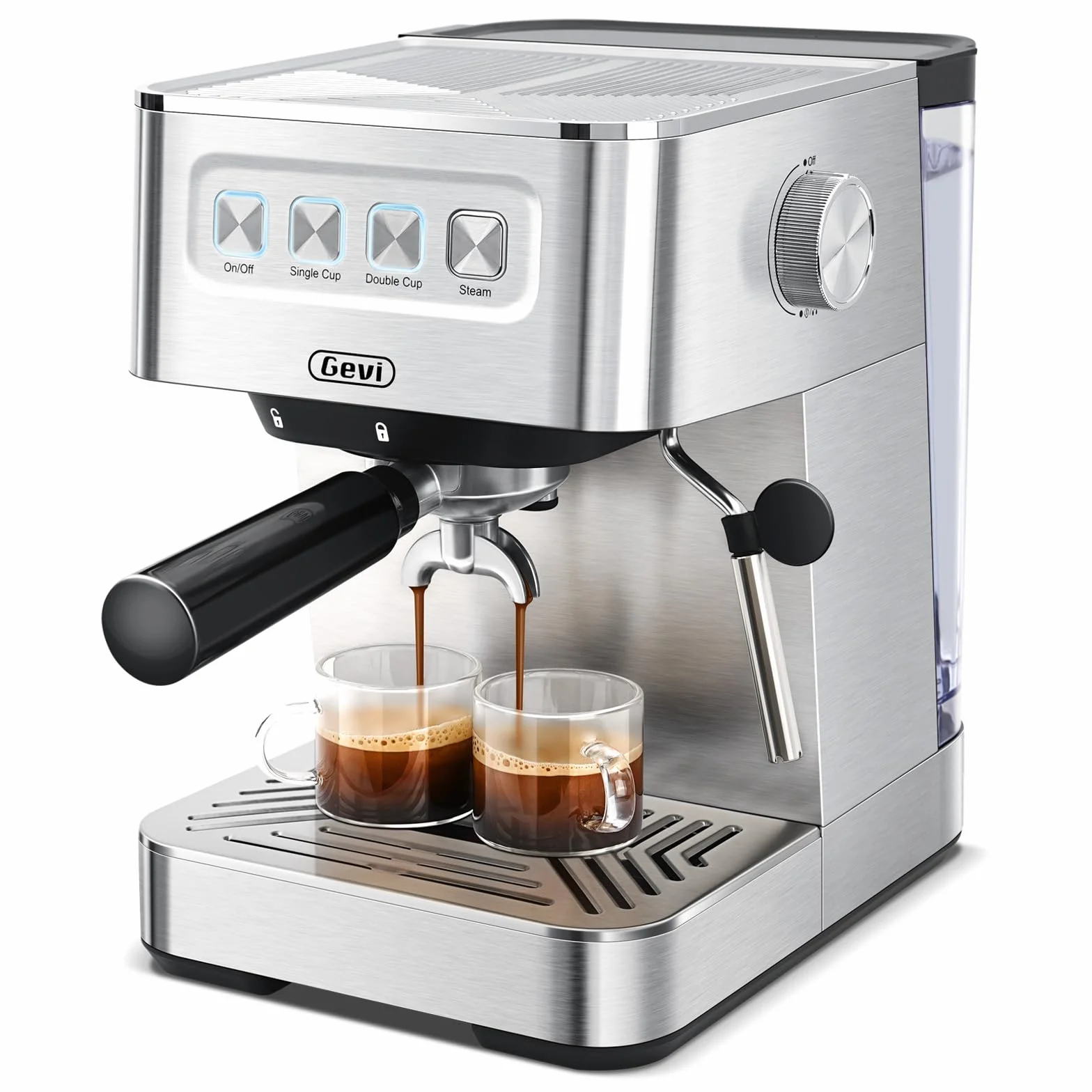 20 Bar Espresso Machine, Programmable Coffee Maker with Milk Frother | Budget under$100; Removable Water Tank; Produce Good Crema; Include Necessary Accessories; Can Make Americanos; Easy to Clean