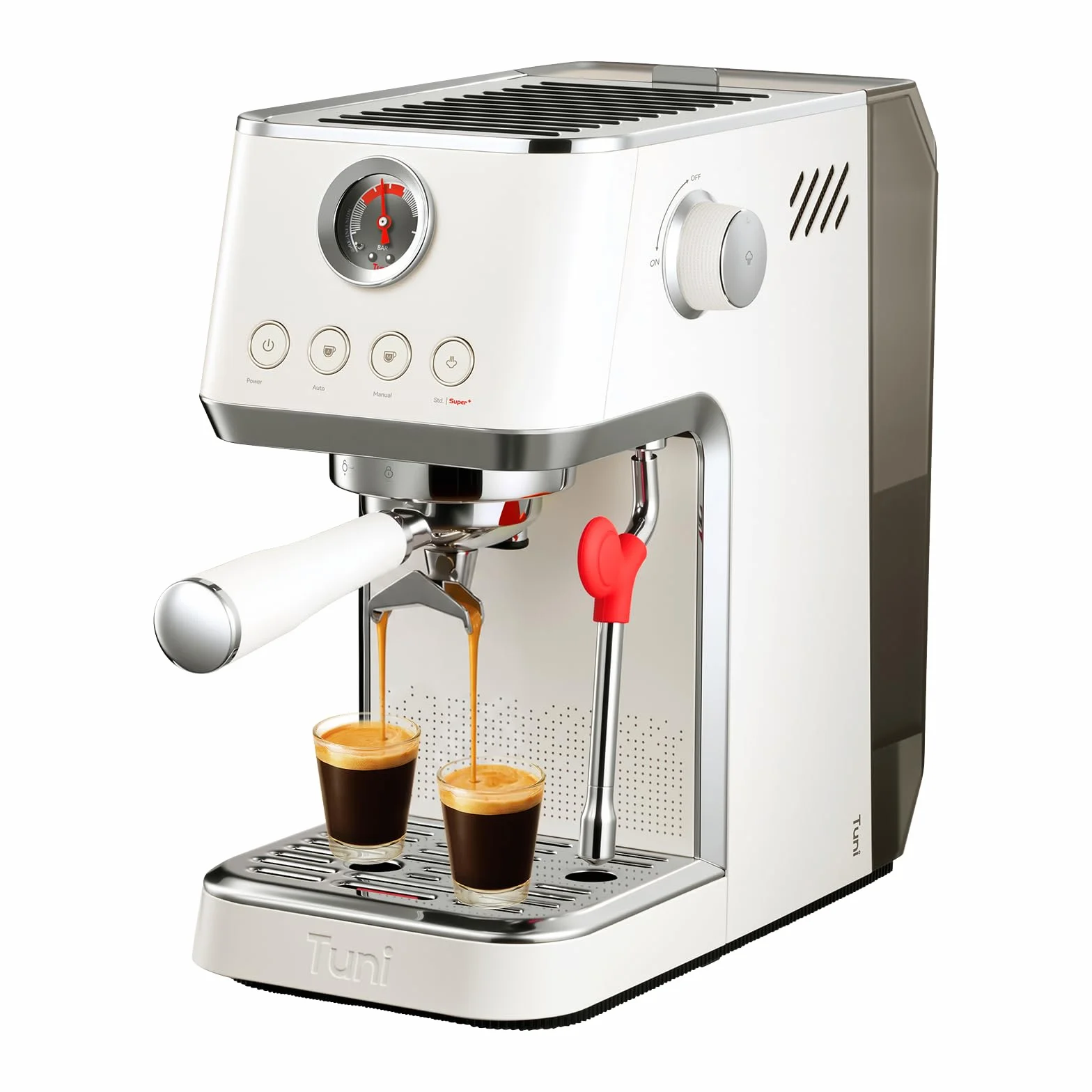 E2 Gen3 Dual Boiler Espresso Machine with Super+ Steam Power, Ivory | 20 Bar Espresso Coffee Machine with PID NTC Temp Control,58mm Brew System for Cold Brew,Espresso,Cappuccino,Latte