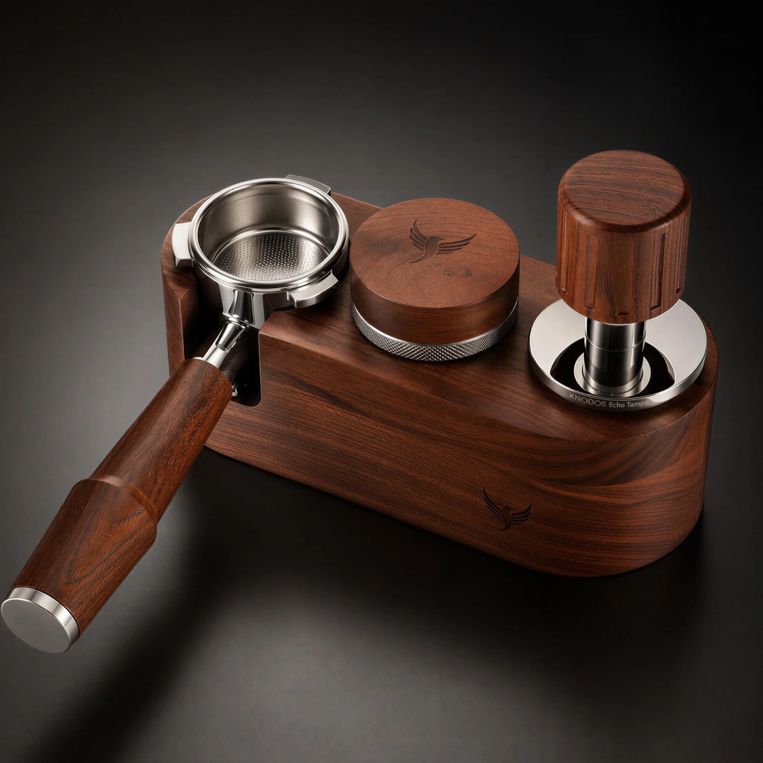 Espresso Accessories Kit 54mm Rosewood Espresso Tamper, Bottomless Portafilter 54 mm, Tamping Station & Coffee Leveler For Barista Express, Pro, Touch & Bambino Plus