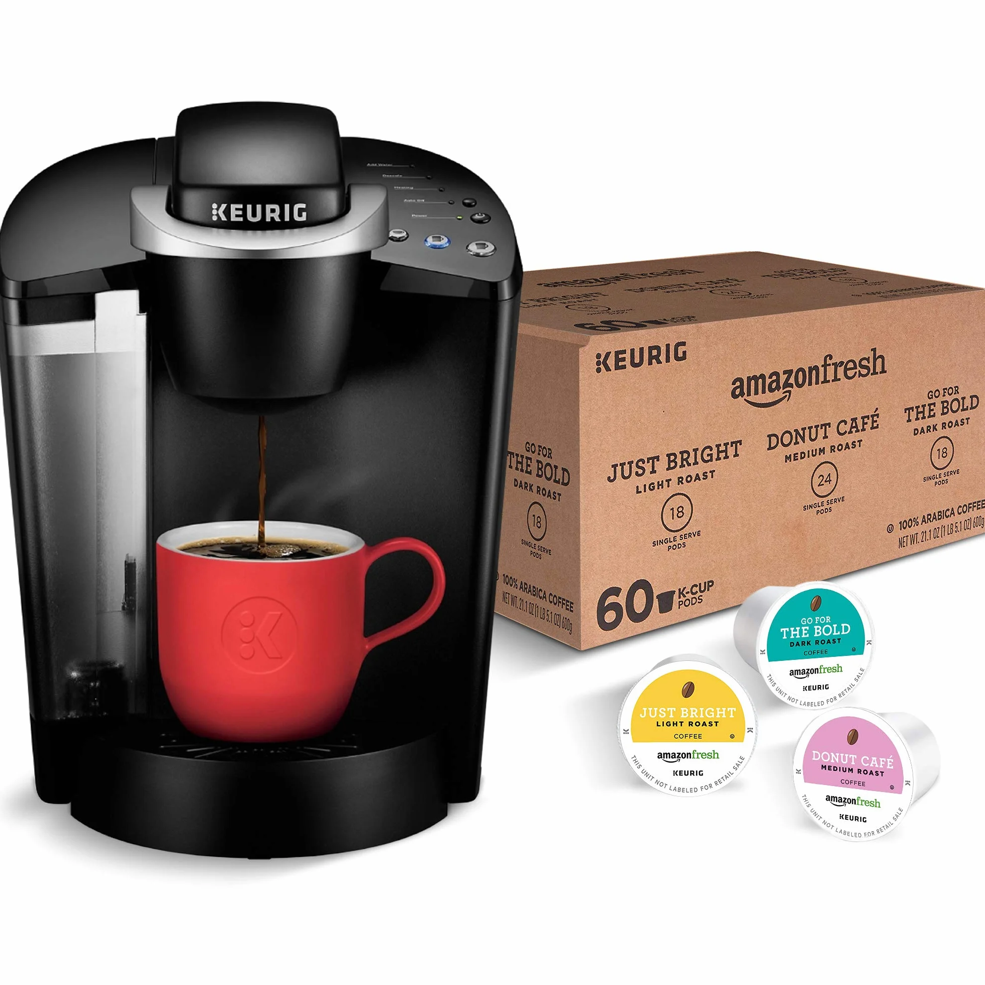 K-Classic Coffee Maker with 60 Ct. Coffee Variety Pack, 3 Flavors